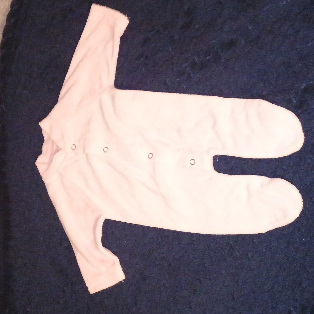 *MUST BUNDLE FOR $3 OFFER Vintage Baby Girls NB Terrycloth Footsie Sleeper